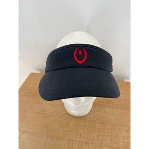 Nike Dri-FIT Football Golf Visor Black Red Logo Adjustable Men's